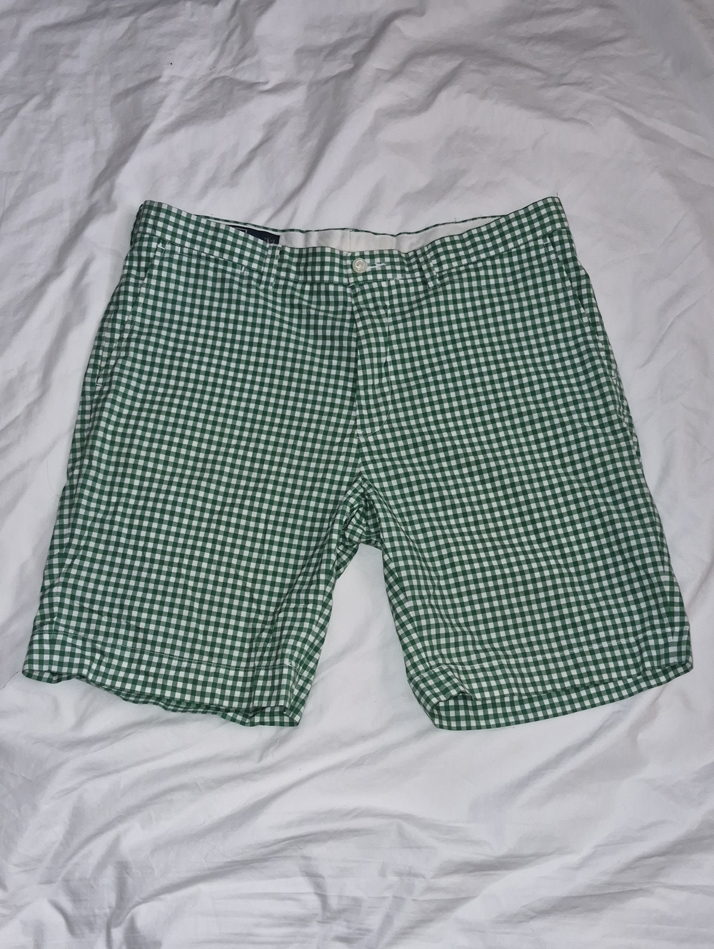 Polo Ralph Lauren Suffield Green Gingham  Shorts 36